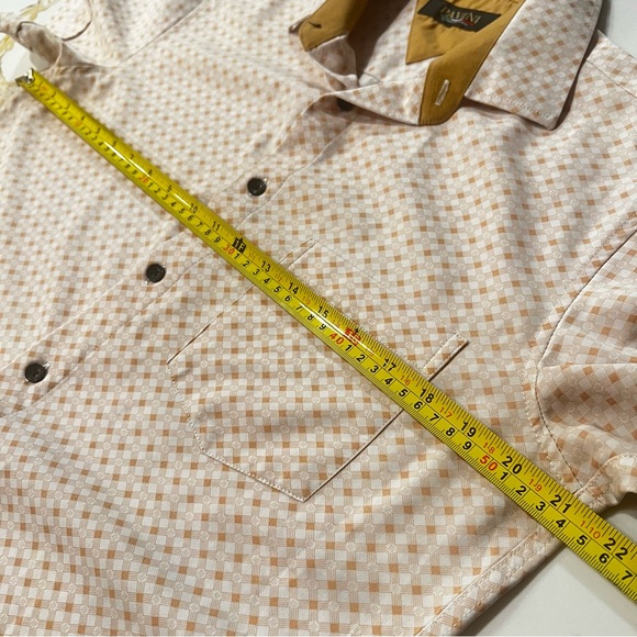 Pavini Yellow Geometric Button Down Shirt - Picture 6 of 7